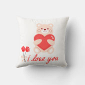 almofada estampada urso com coração romântico kissen (Rückseite)