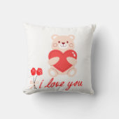 almofada estampada urso com coração romântico kissen (Vorderseite)