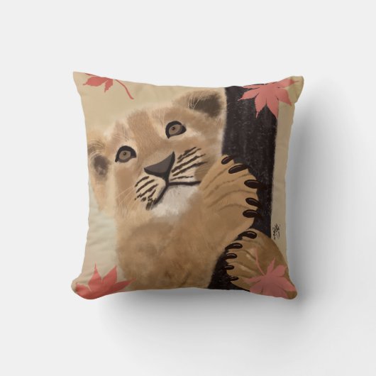 almofada filhote de leão brincando kissen (Vorderseite)