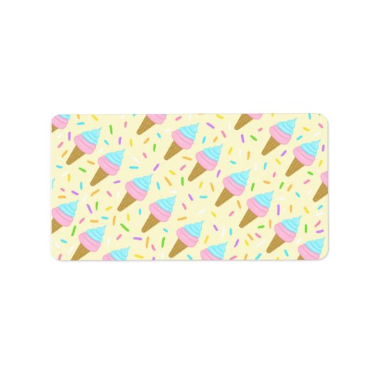 Almofada fofa com estampa contínua de sorvetes adressaufkleber (Vorne)