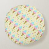 Almofada fofa com estampa contínua de sorvetes rundes kissen (Rückseite)