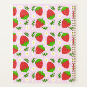 Almofada fofa design contínuo morangos fundo rosa planer (Rückseite)