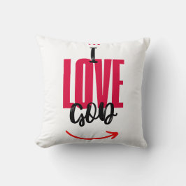 Almofada "I Love God" Kissen