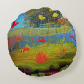 Almofada Image: Somewhere a lake. Rundes Kissen (Rückseite)