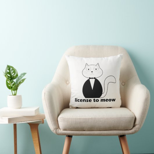 Almofada License to Meow Kissen (Stuhl )