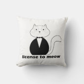 Almofada License to Meow Kissen (Vorderseite)