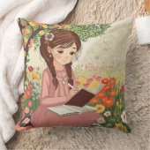 almofada Menina no Jardim Kissen (Decke)
