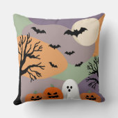 Almofada noite de halloween abóboras e fantasmas kissen (Rückseite)