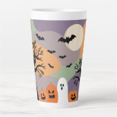 Almofada noite de halloween abóboras e fantasmas milchtasse (Vorderseite)