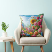 almofada quadrada estampa de rosas kissen (Stuhl )