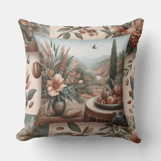 almofada quadrada estampada com flores adelfa kissen (Vorderseite)