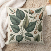 almofada quadrada estampada com folhas  kissen (Decke)