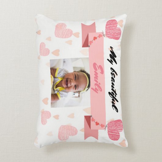 Almofada Redonda Almofada Personalize with your ba Dekokissen (Vorderseite(Vertikal))