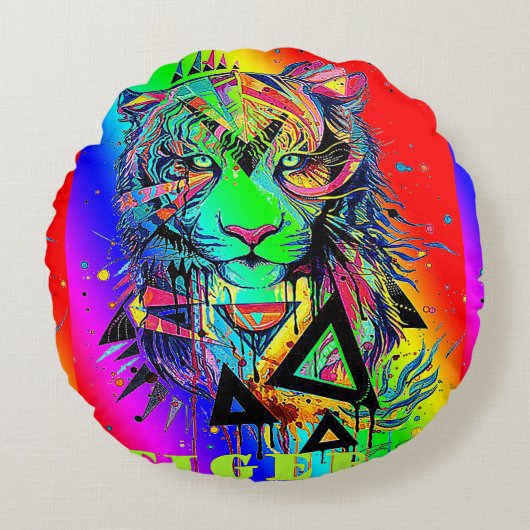 Almofada Redonda/Tigre Rundes Kissen (Vorderseite)