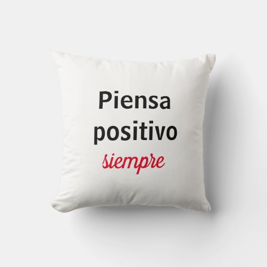 Almohada piensa positivo siempre kissen (Vorderseite)