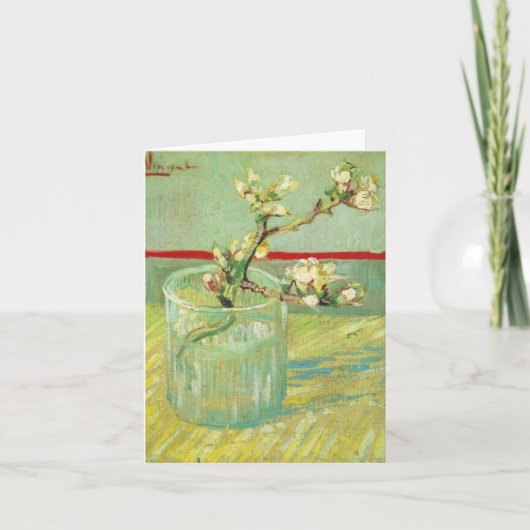 Almond Blossom Branches in Glass Van Gogh Fine Art Karte (Vorderseite)