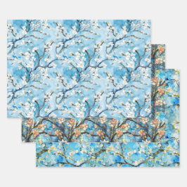 Almond Blossom inspiriert von Van Gogh Wrapping Pa Geschenkpapier Set