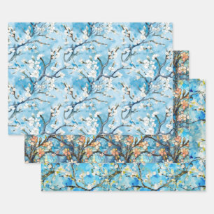 Almond Blossom inspiriert von Van Gogh Wrapping Pa Geschenkpapier Set