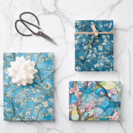 Almond Blossom inspiriert von Van Gogh Wrapping Pa Geschenkpapier Set