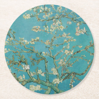 Almond Blossom, Oil Painting, Vincent Van Gogh Runder Pappuntersetzer