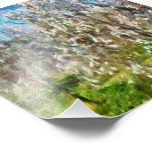 Almond Blossom Pointillismus Kunstmalerei Fotodruck (Ecke)