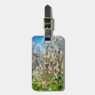 Almond Blossom Pointillismus Kunstmalerei Gepäckanhänger