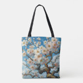Almond Blossom Tote Bag Ölgemälde Tasche (Rückseite)