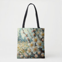 Almond Blossom Tote Tag Pastel Ölgemälde