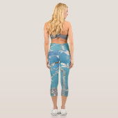 Almond Blossom Van Gogh Art Capri Leggings (Rückseite)