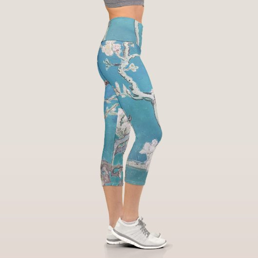 Almond Blossom Van Gogh Art Capri Leggings (Rechts)