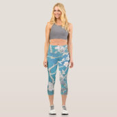 Almond Blossom Van Gogh Art Capri Leggings (Vorderseite)