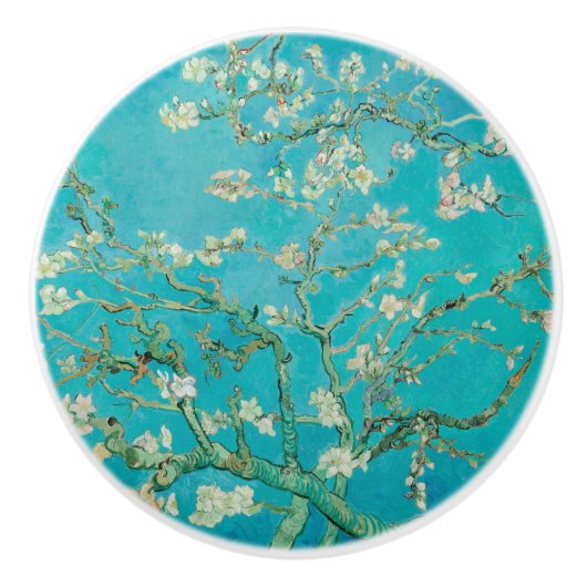 Almond Blossom Van Gogh Keramikknauf (Vorderseite)