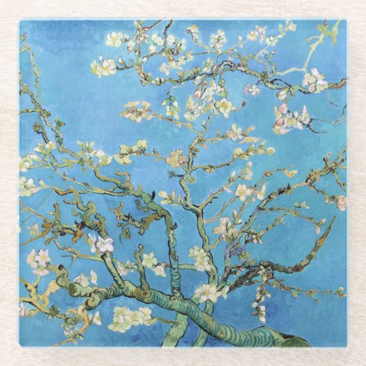 Almond Blossom Vincent van Gogh Glasuntersetzer (Vorderseite)