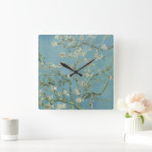 Almond Blossom: Vincent Van Gogh Quadratische Wanduhr (Zuhause)