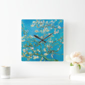 Almond Blossom, Vincent van Gogh Quadratische Wanduhr (Zuhause)