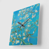 Almond Blossom, Vincent van Gogh Quadratische Wanduhr (Winkel)