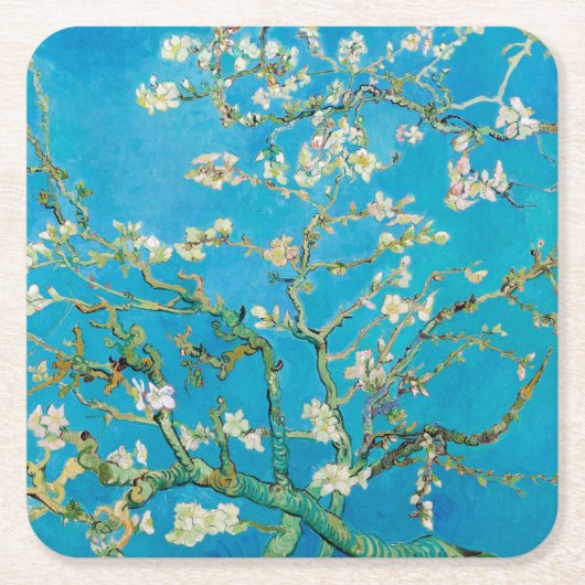 Almond Blossom, Vincent van Gogh Rechteckiger Pappuntersetzer (Vorderseite)
