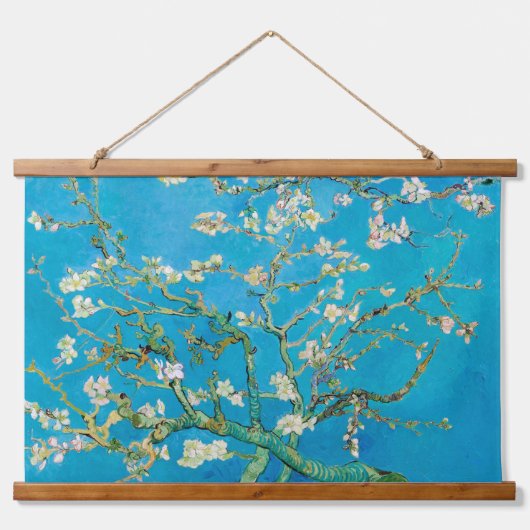 Almond Blossom, Vincent van Gogh Wandteppich Mit Holzrahmen (Vorne)