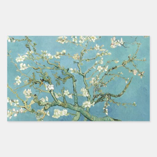 Almond Blossom von Van Gogh Rechteckiger Aufkleber (Vorderseite)