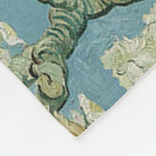 Almond Blossom von Vincent Van Gogh Fleecedecke (Ecke)