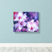 Almond Blossom Watercolor Leinwanddruck (Insitu (Holzboden))
