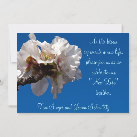 Almond Blossom Wedding Einladung (Vorderseite)