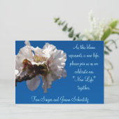 Almond Blossom Wedding Einladung (Stehend Vorderseite)