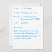 Almond Blossom Wedding Einladung (Rückseite)