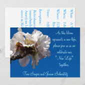 Almond Blossom Wedding Einladung (Vorne/Hinten)