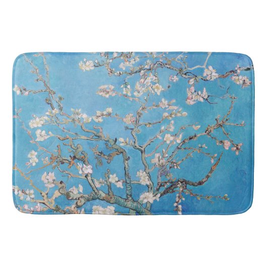 Almond Blossoms Blauer Vincent van Gogh Malerei Badematte (Vorderseite)