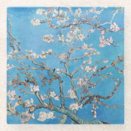 Almond Blossoms Blauer Vincent van Gogh Malerei Glasuntersetzer