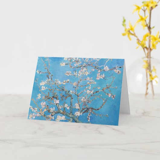 Almond Blossoms Blauer Vincent van Gogh Malerei Karte (Gelbe Blume)
