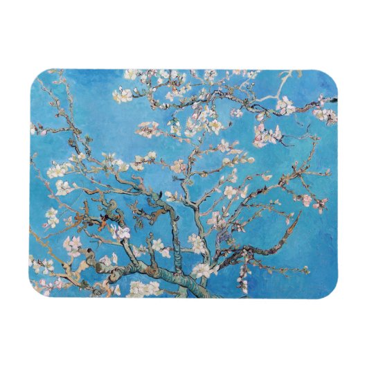 Almond Blossoms Blauer Vincent van Gogh Malerei Magnet (Horizontal)