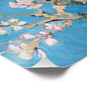 Almond Blossoms Blauer Vincent van Gogh Malerei Poster (Ecke)